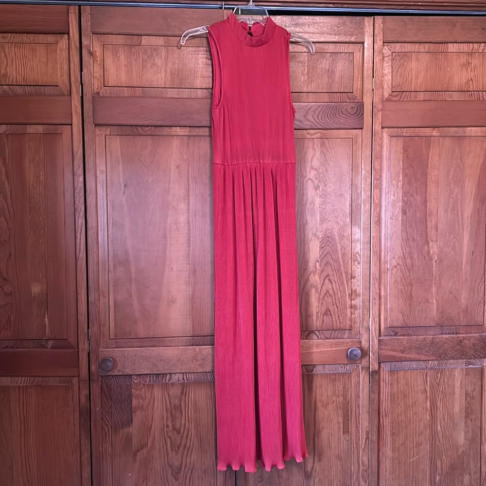 Sunday in Brooklyn Petite, Anthropologie, deep red, maxi